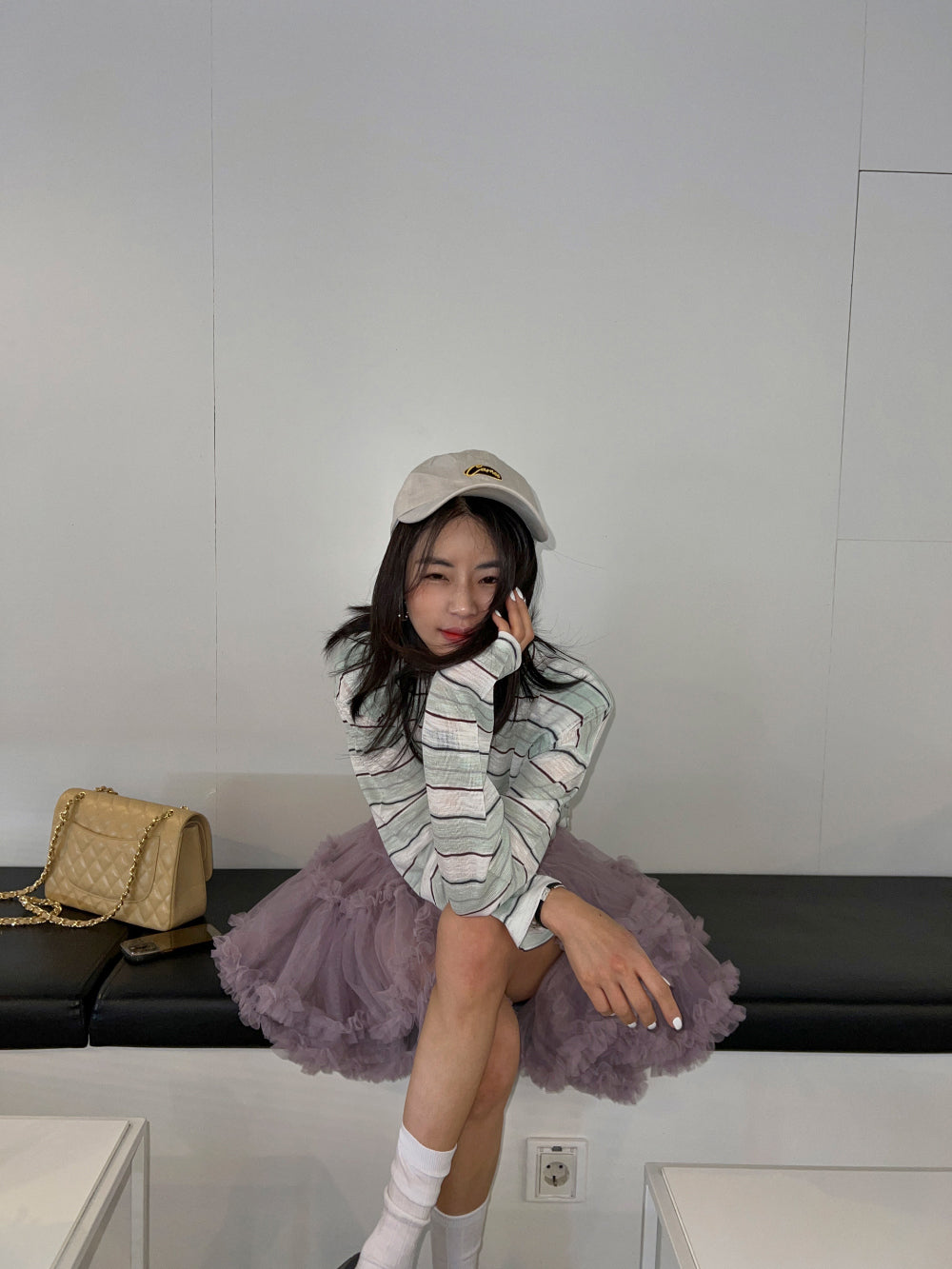 【F60415】韓國蓬蓬網紗甜美蛋糕裙(內有安全褲)250526