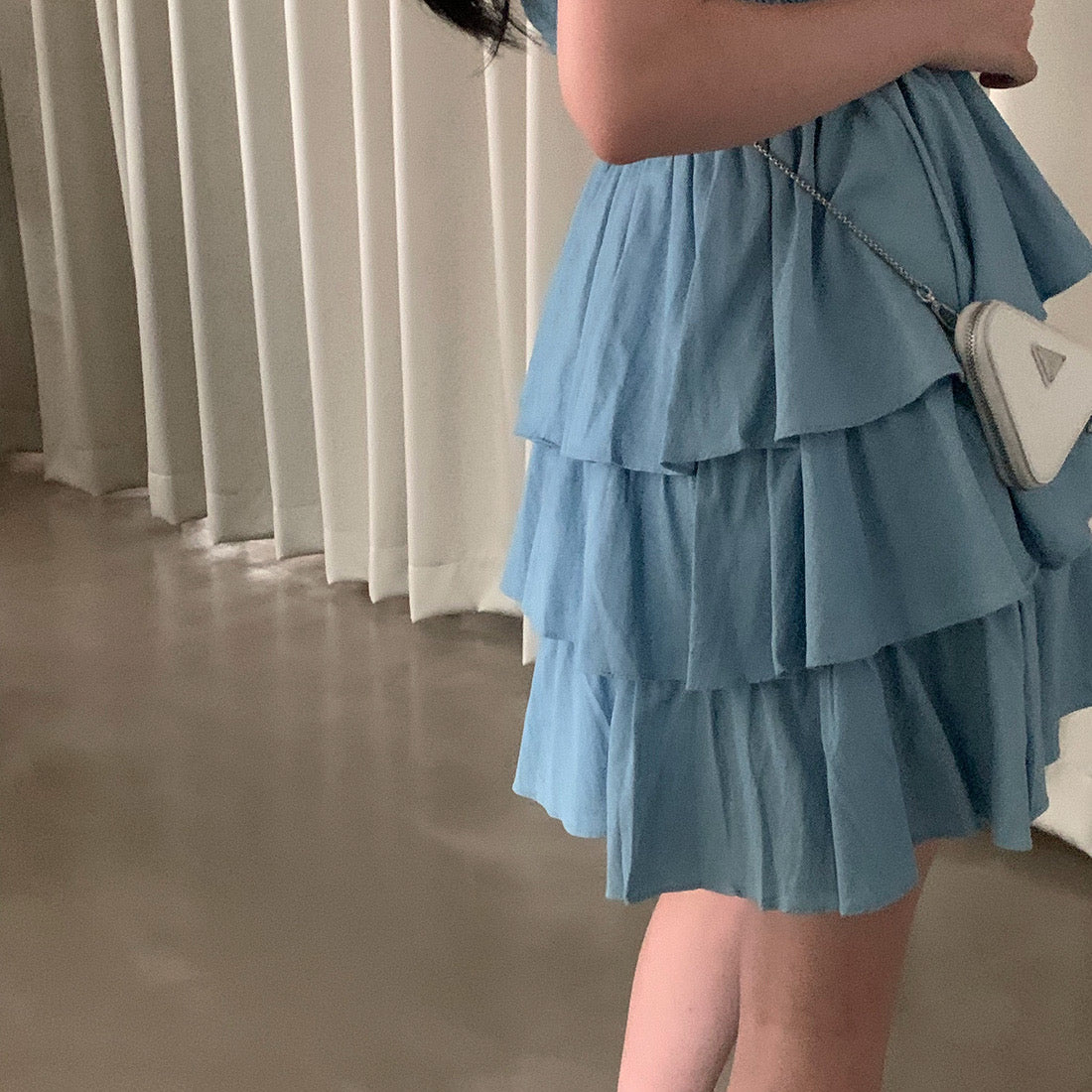 【F60401】實拍韓國復古甜美蛋糕平口洋裝250526