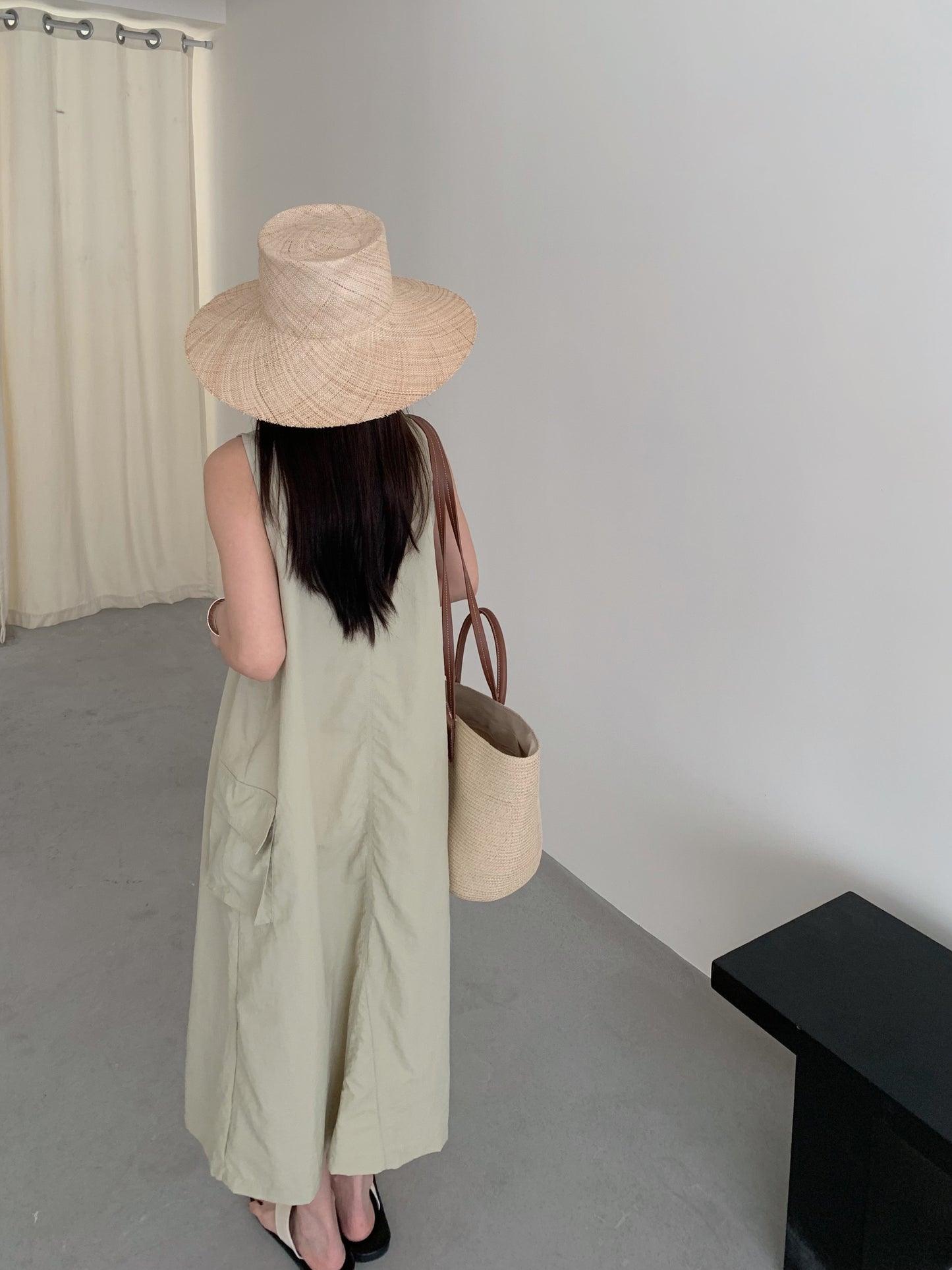 【F60448】實拍夏季戶外休閒設計款速乾材質洋裝250609
