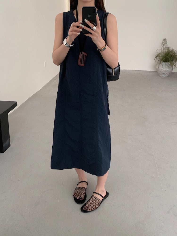 【F60448】實拍夏季戶外休閒設計款速乾材質洋裝250609