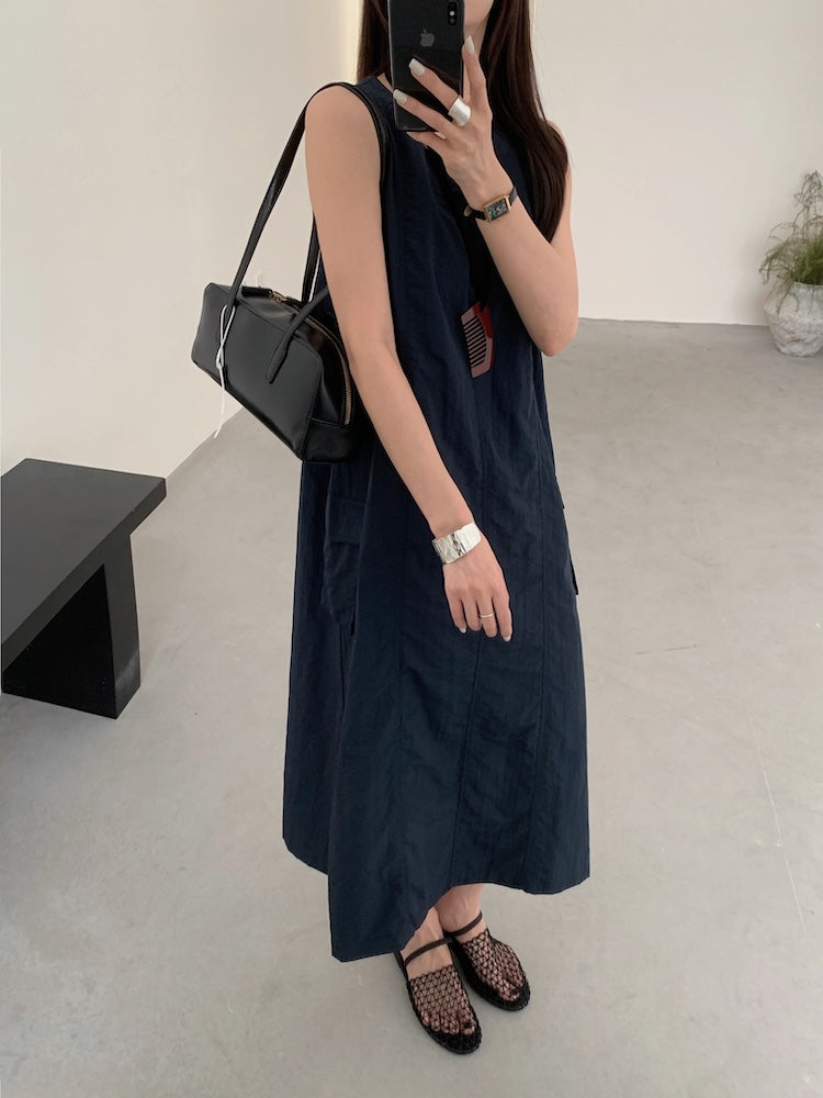 【F60448】實拍夏季戶外休閒設計款速乾材質洋裝250609