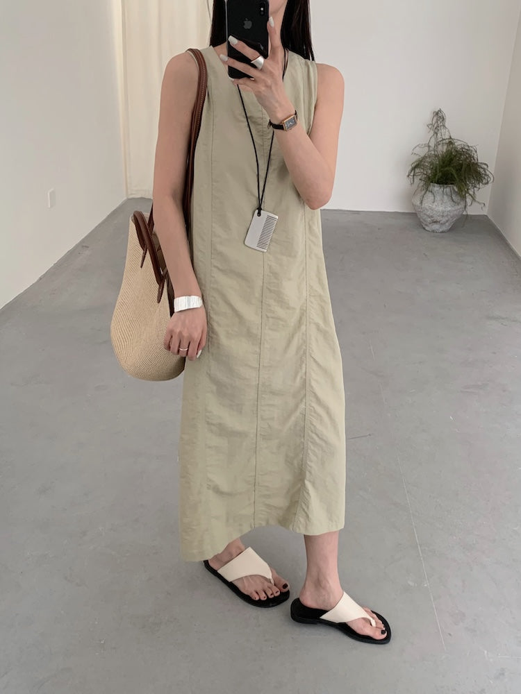 【F60448】實拍夏季戶外休閒設計款速乾材質洋裝250609