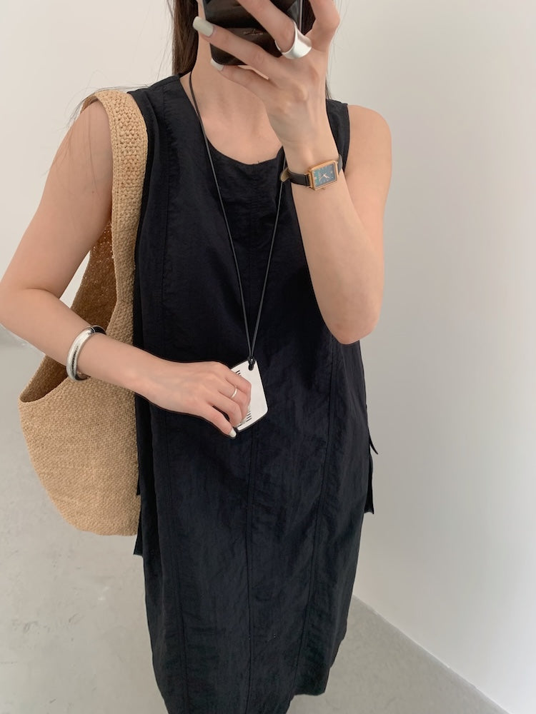 【F60448】實拍夏季戶外休閒設計款速乾材質洋裝250609
