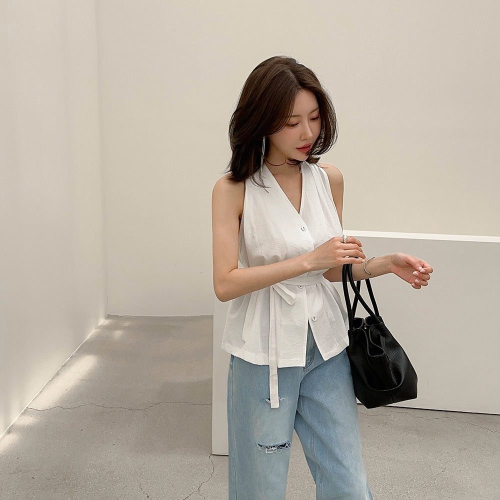【F60479】韓國夏季法式氣質優雅襯衫250616