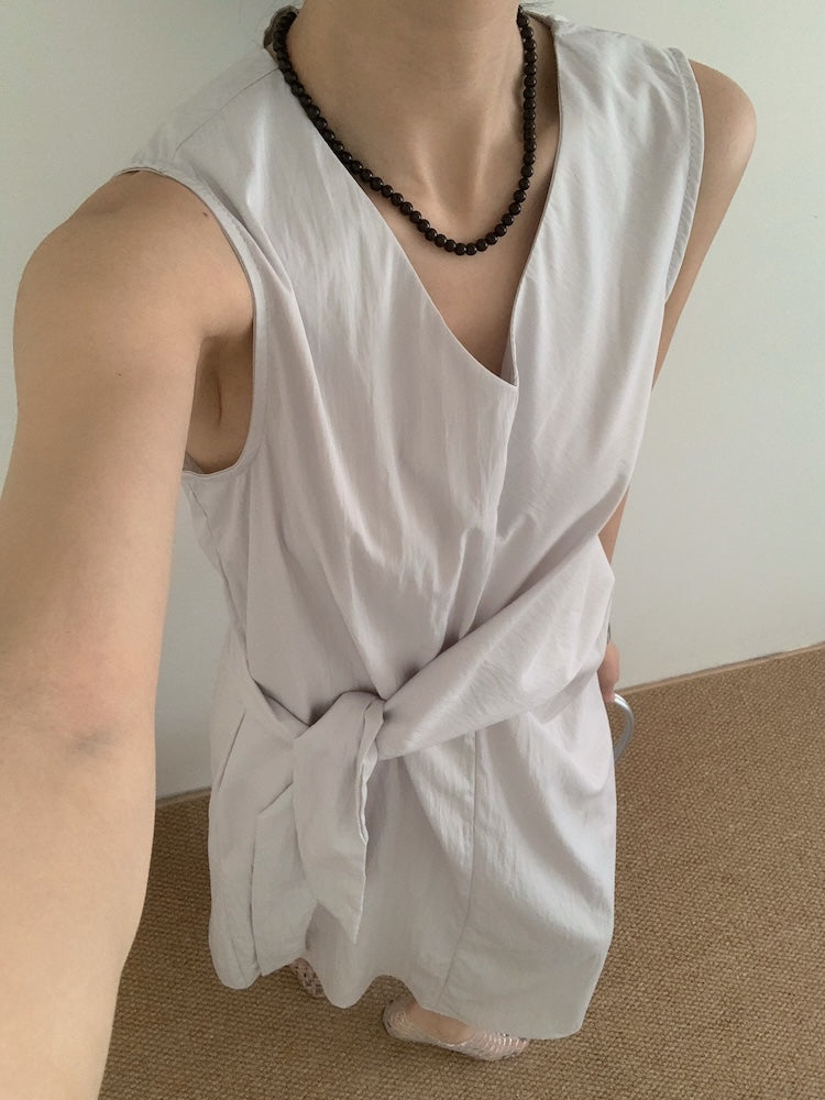 【F60449】實拍設計款蝴蝶結綁帶收腰大裙擺長洋裝250609