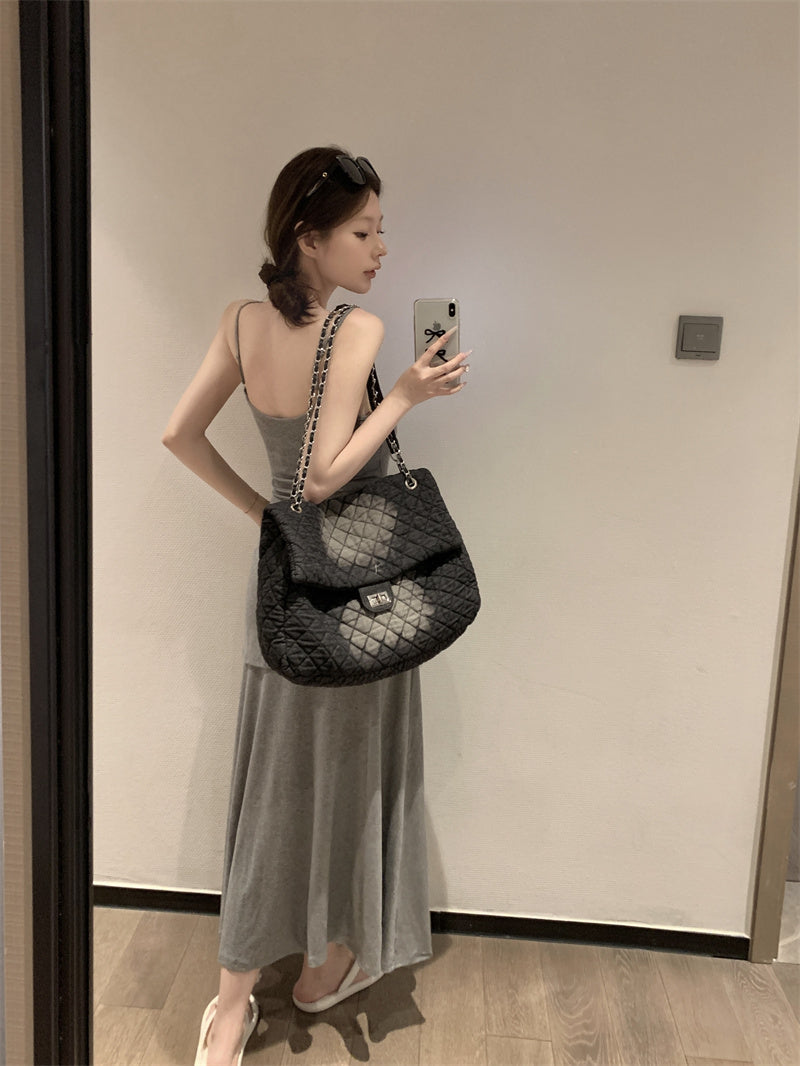 【F60431】實拍夏天度假感條紋披肩+吊帶舒適長洋裝250609