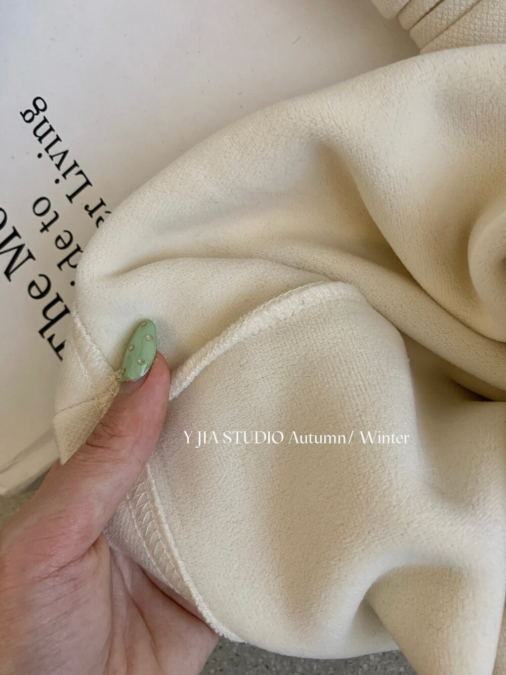 【LY9588】實拍Y.JIA 簡約毛呢加絨加厚微喇休閒褲251208
