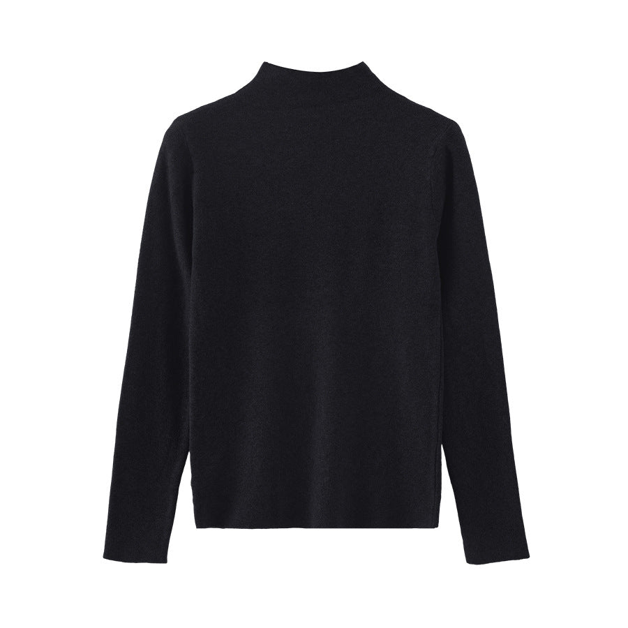 【H5503】實拍基礎純色半高領針織衫251118