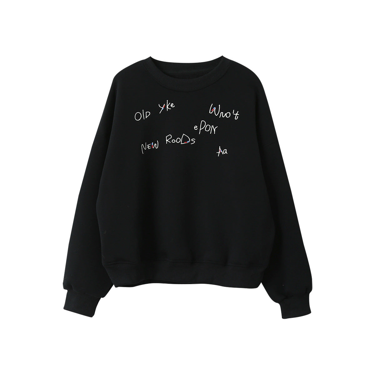 【LD3270】 實拍精品刺繡珠寬鬆厚款長袖衛衣(加絨)251020
