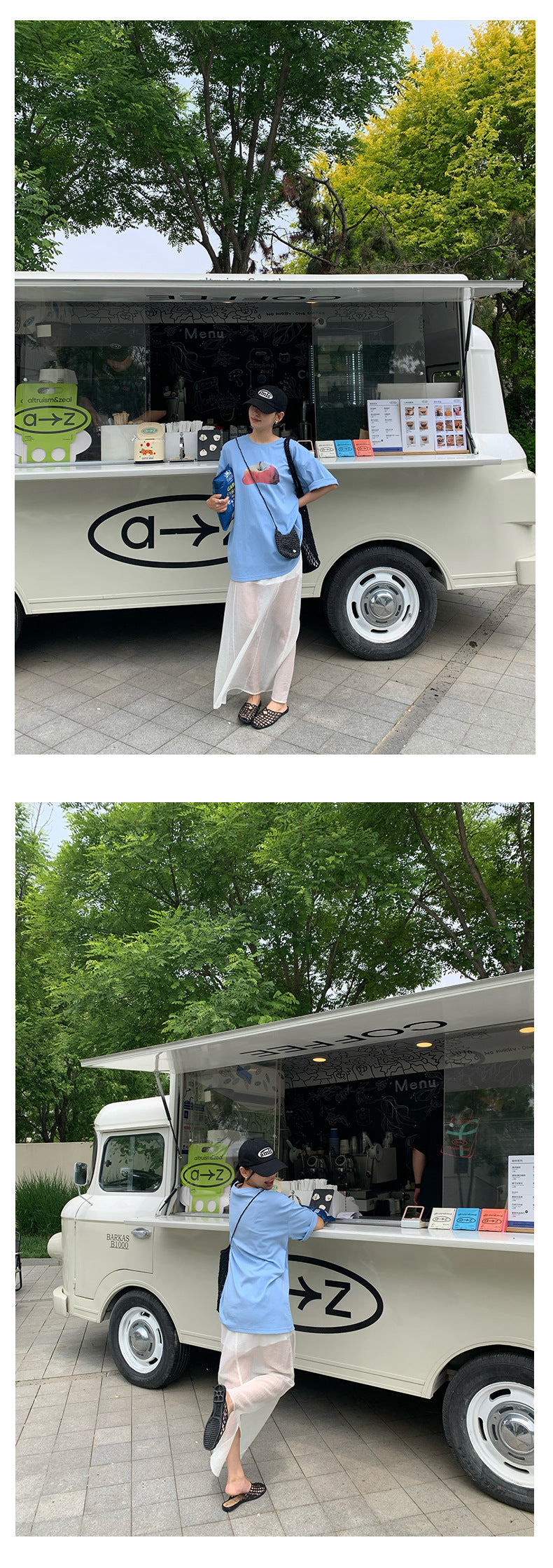【H5285】實拍夏天韓國蘋果印花大版短袖寬鬆T恤250603