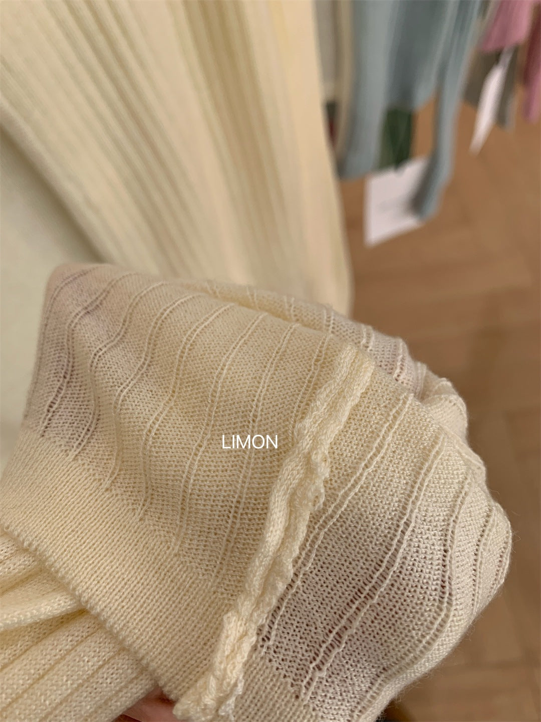 【LNM8207】實拍檸檬小眾寬鬆假兩件薄針織開衫250414