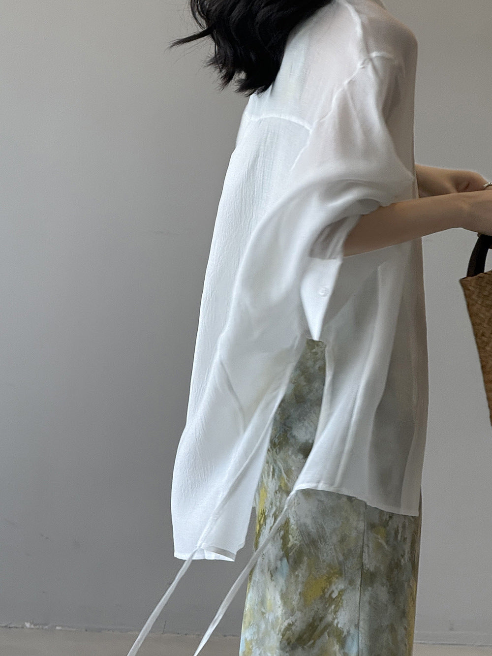 【Y82332】實拍夏季極簡氣質|薄透感仙氣防曬罩衫250501