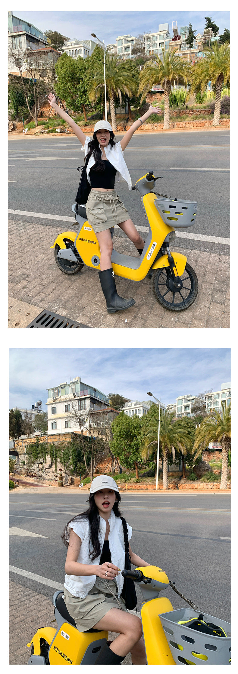 【H5136】實拍夏季工裝率性立領雙頭拉鍊外套上衣250324