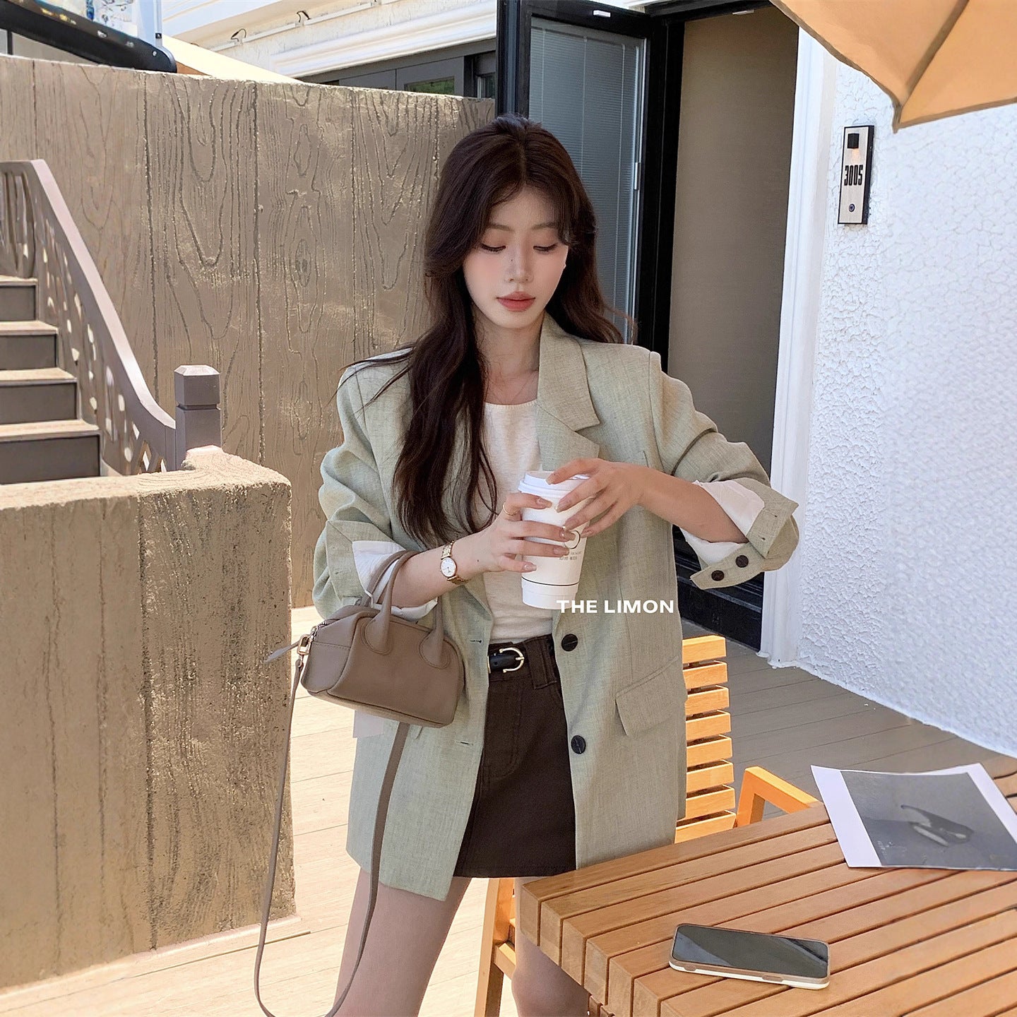 【L8226】實拍檸檬棉麻高級感氣質寬鬆西裝外套250915
