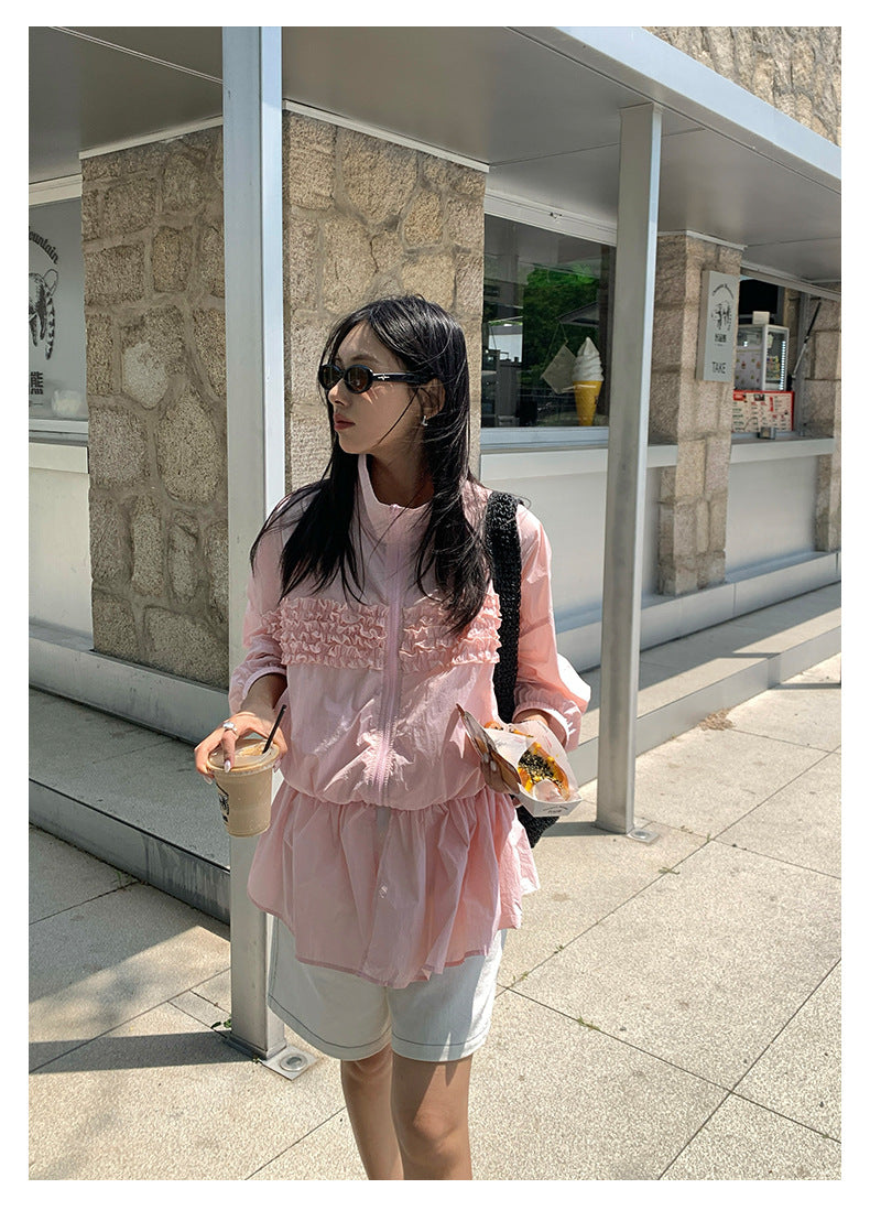 【H5292】實拍夏天個性時髦微甜防曬外套250603