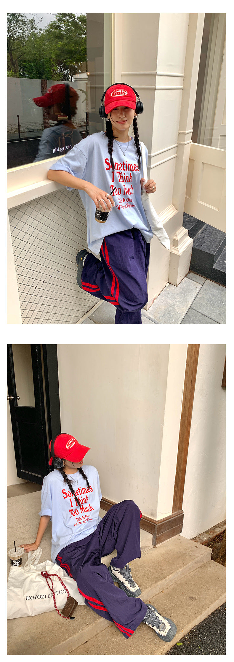 【H5256】實拍夏季寬鬆字母印花T恤250513