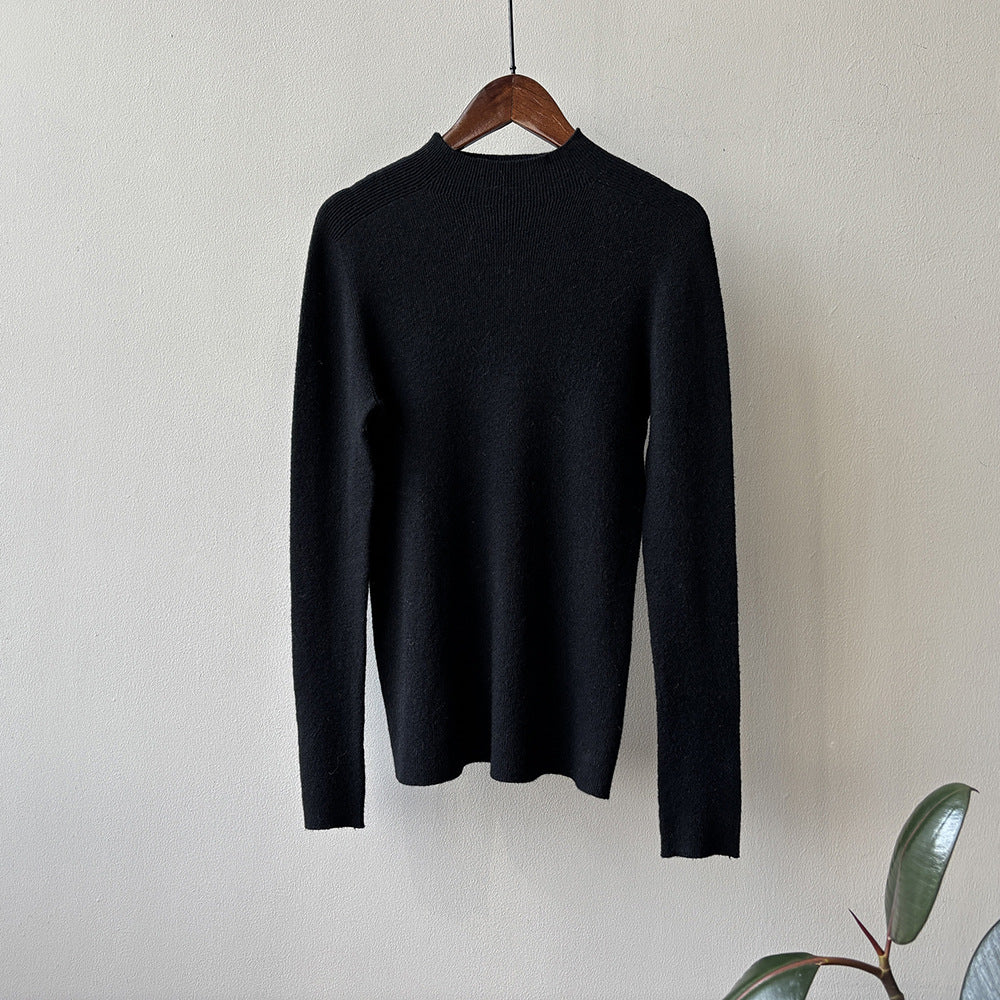 【Y315】實拍高級感半高領針織衫(棉羊毛4%)251106