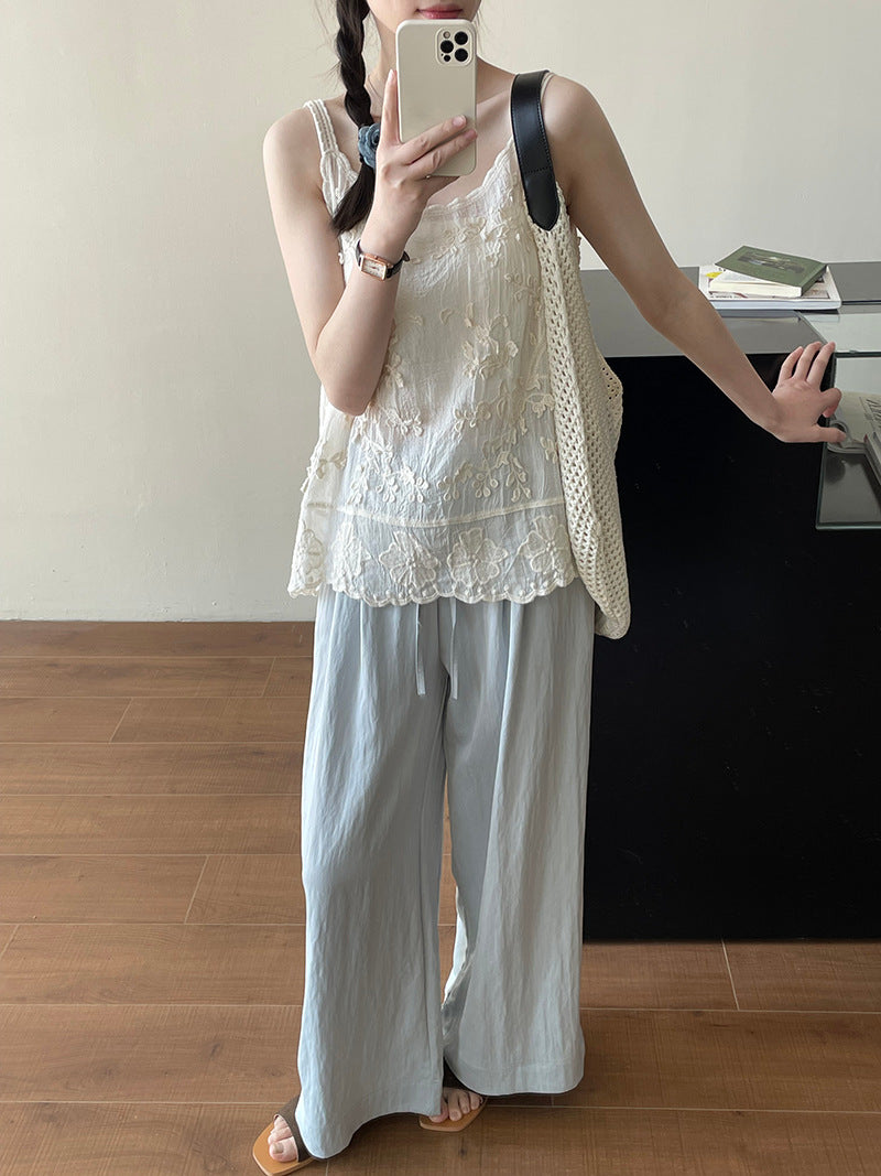 【cimYL201】實拍日系棉質重工刺繡提花背心250410