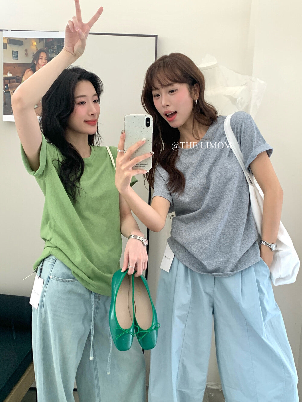 【L8330】實拍夏季糖果色棉質短袖寬鬆T恤250505