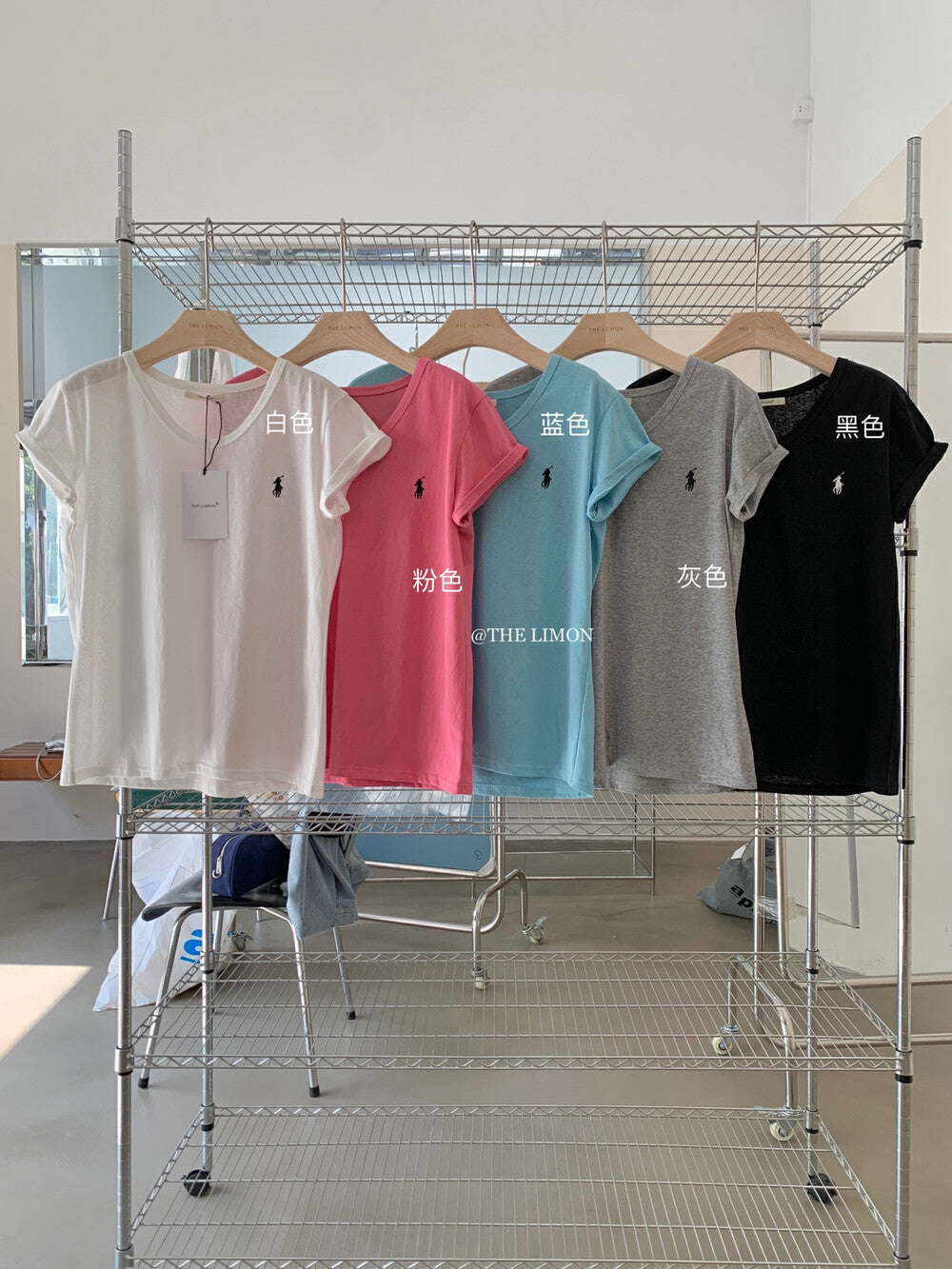 【LTM0966】實拍檸檬小馬刺繡休閒短袖T恤250414