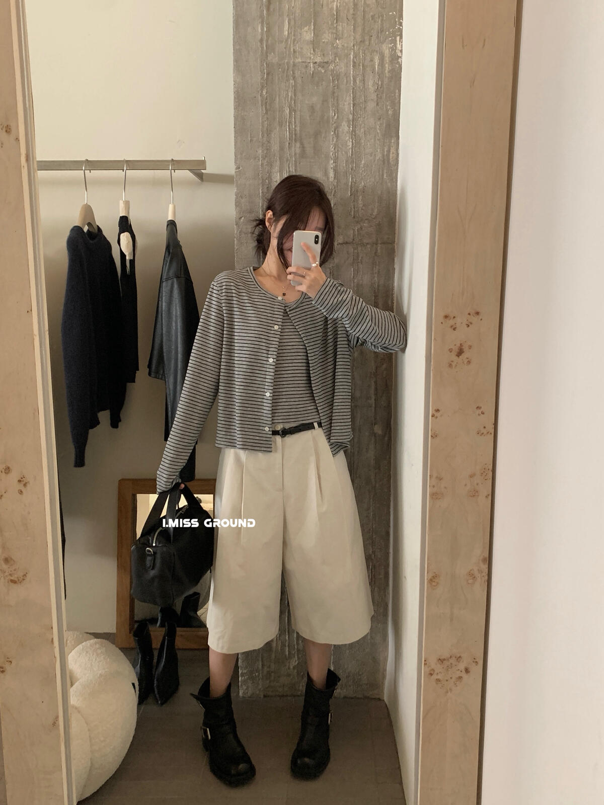 【L90518】實拍秋季簡約慵懶氣質條紋背心+小外套250923