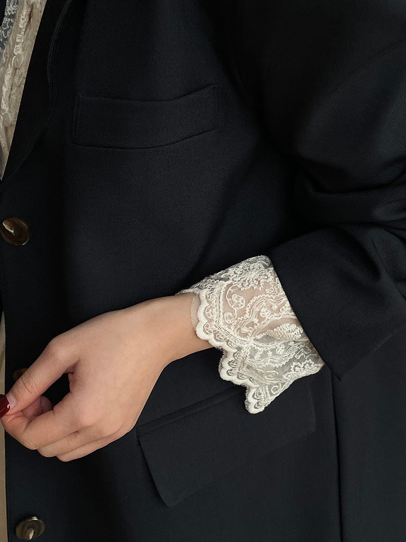 【cim2672】實拍早春高級刺繡蕾絲襯衫250213