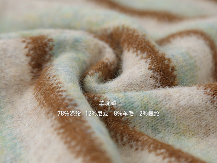 【LD3228】實拍氣質蕾絲羊駝絨針織外套(含羊毛8%)251006