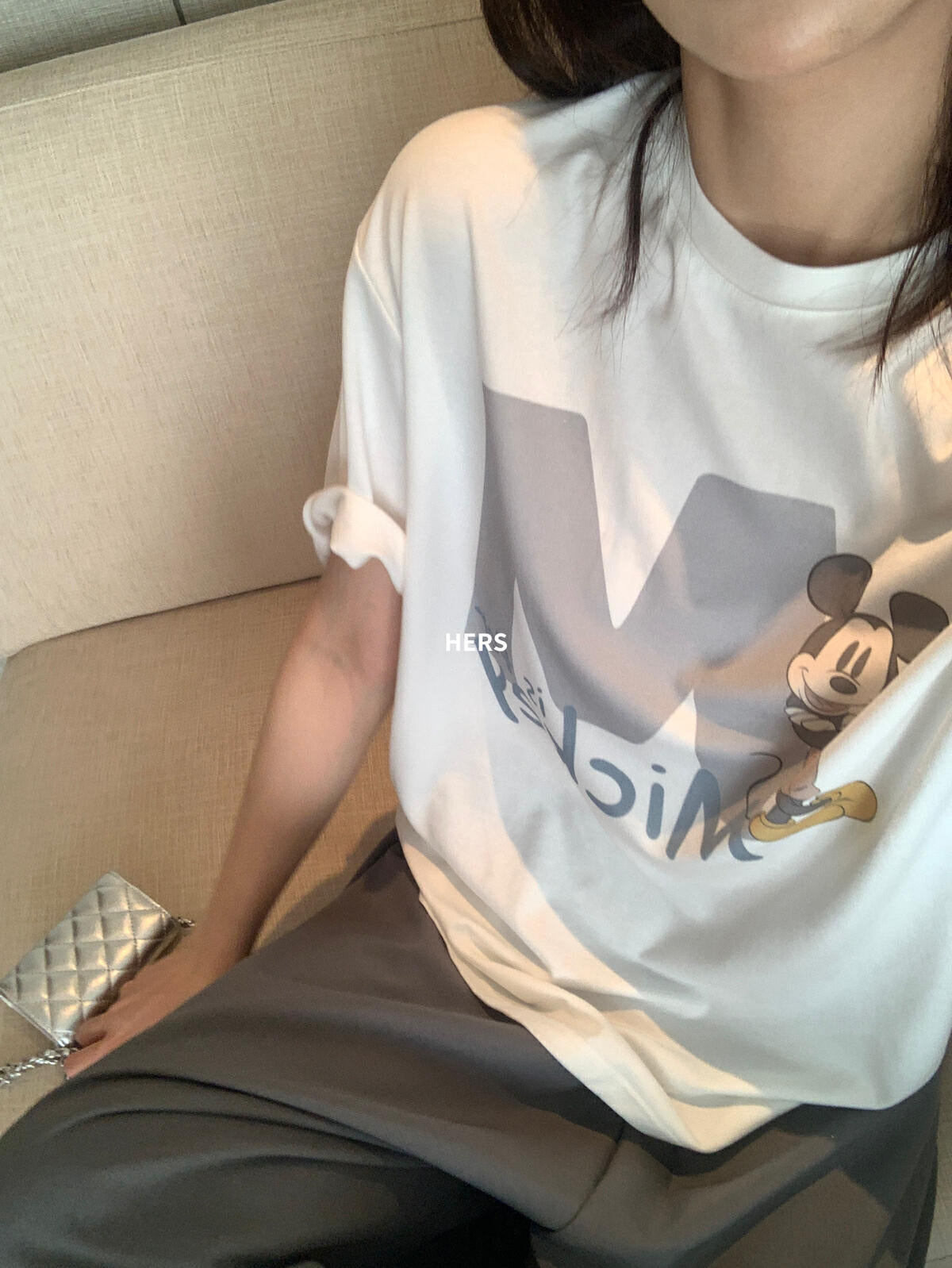 【L20610】實拍簡約日常印花寬鬆舒適短袖T恤250602