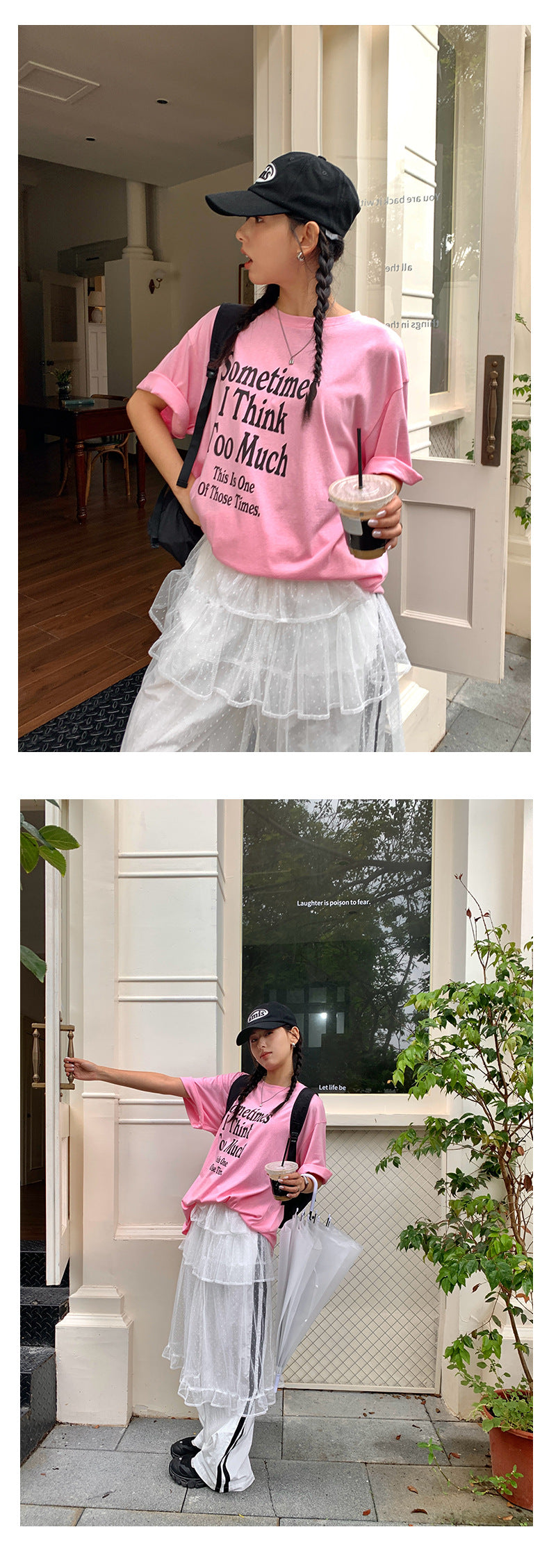 【H5256】實拍夏季寬鬆字母印花T恤250513