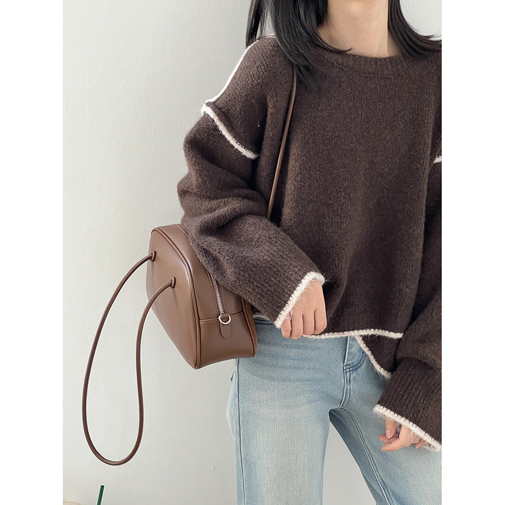 【YP2472】 實拍熱銷不規則針織毛衣251023