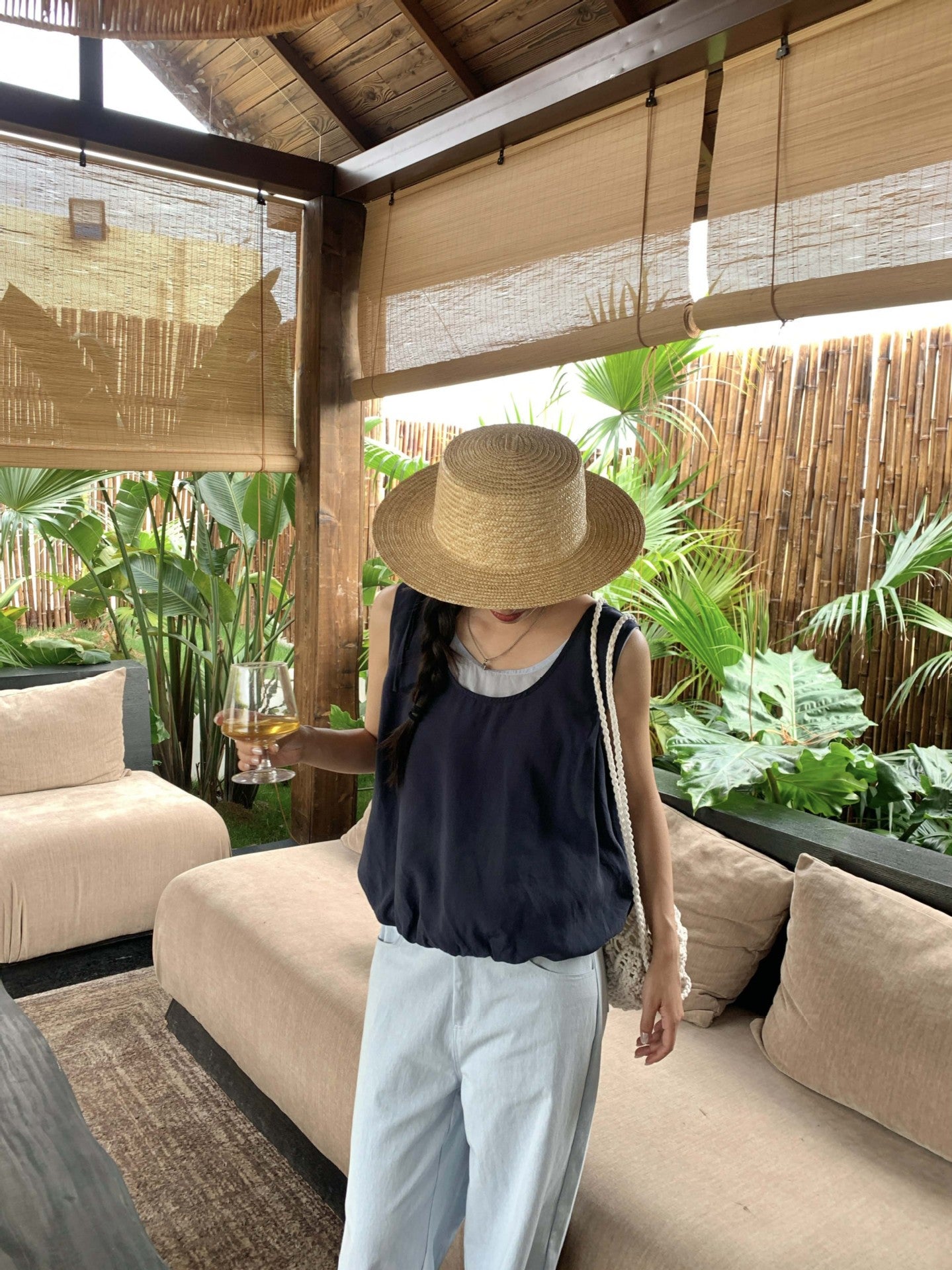 【H5242】實拍韓國夏季假兩件天絲下擺花苞襯衫+花圈250506