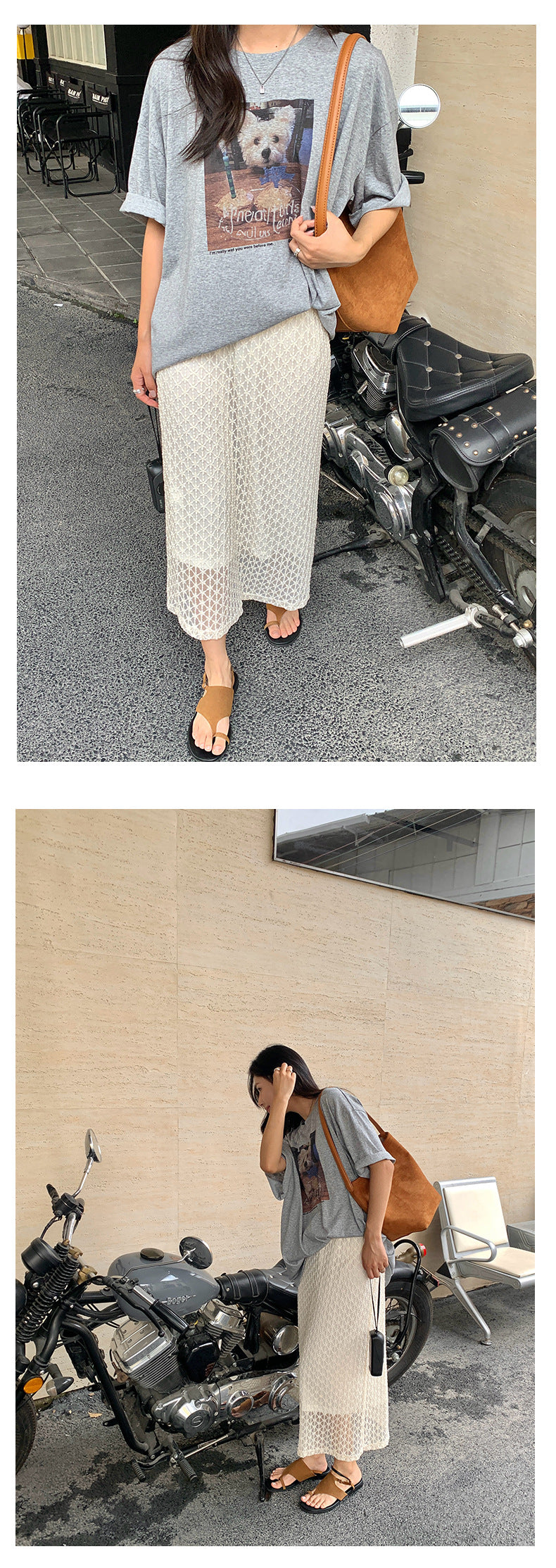【H5247】實拍夏季甜美針織H型直筒鏤空蕾絲裙250513