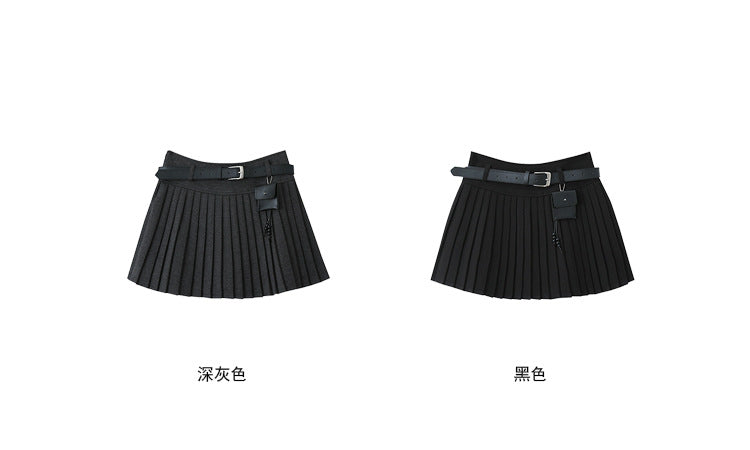【LD3249】實拍S~XL秋冬氣質百褶裙+小荷包鑰匙扣251006
