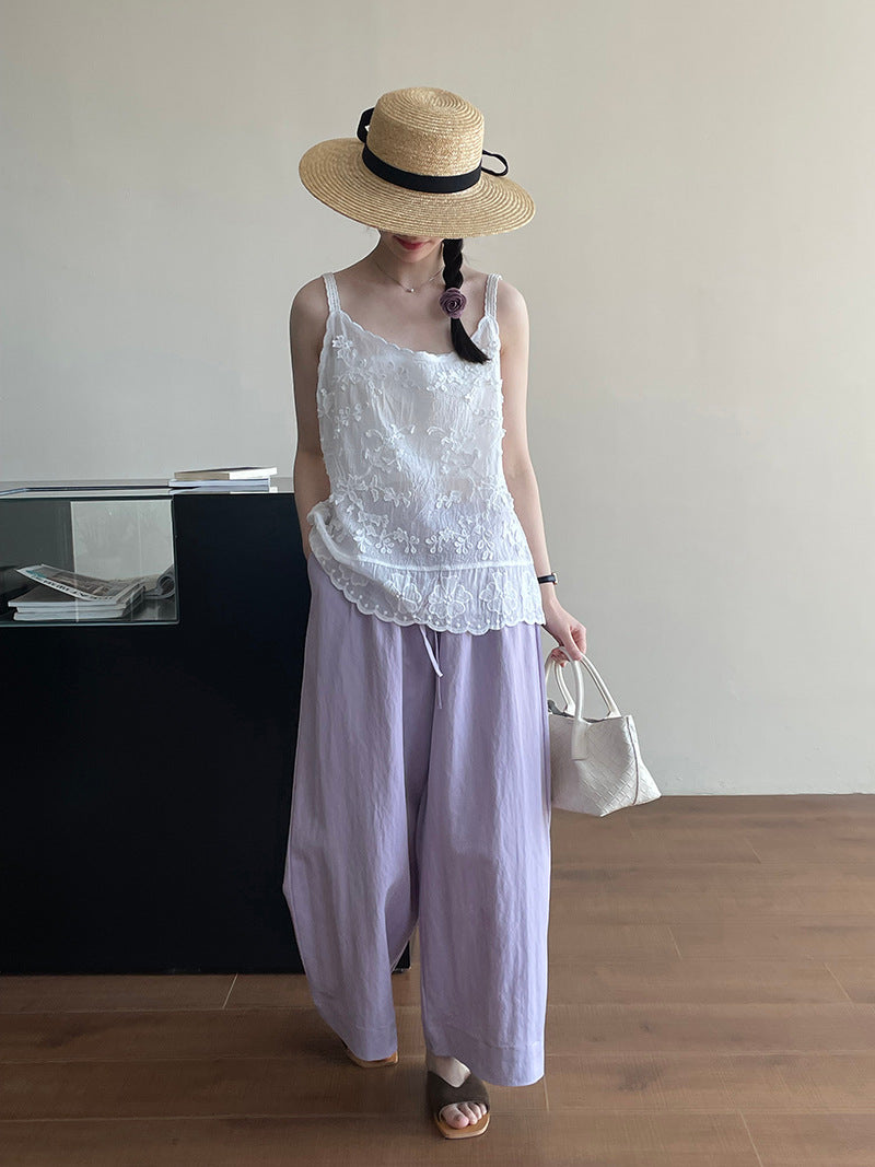 【cimYL201】實拍日系棉質重工刺繡提花背心250410