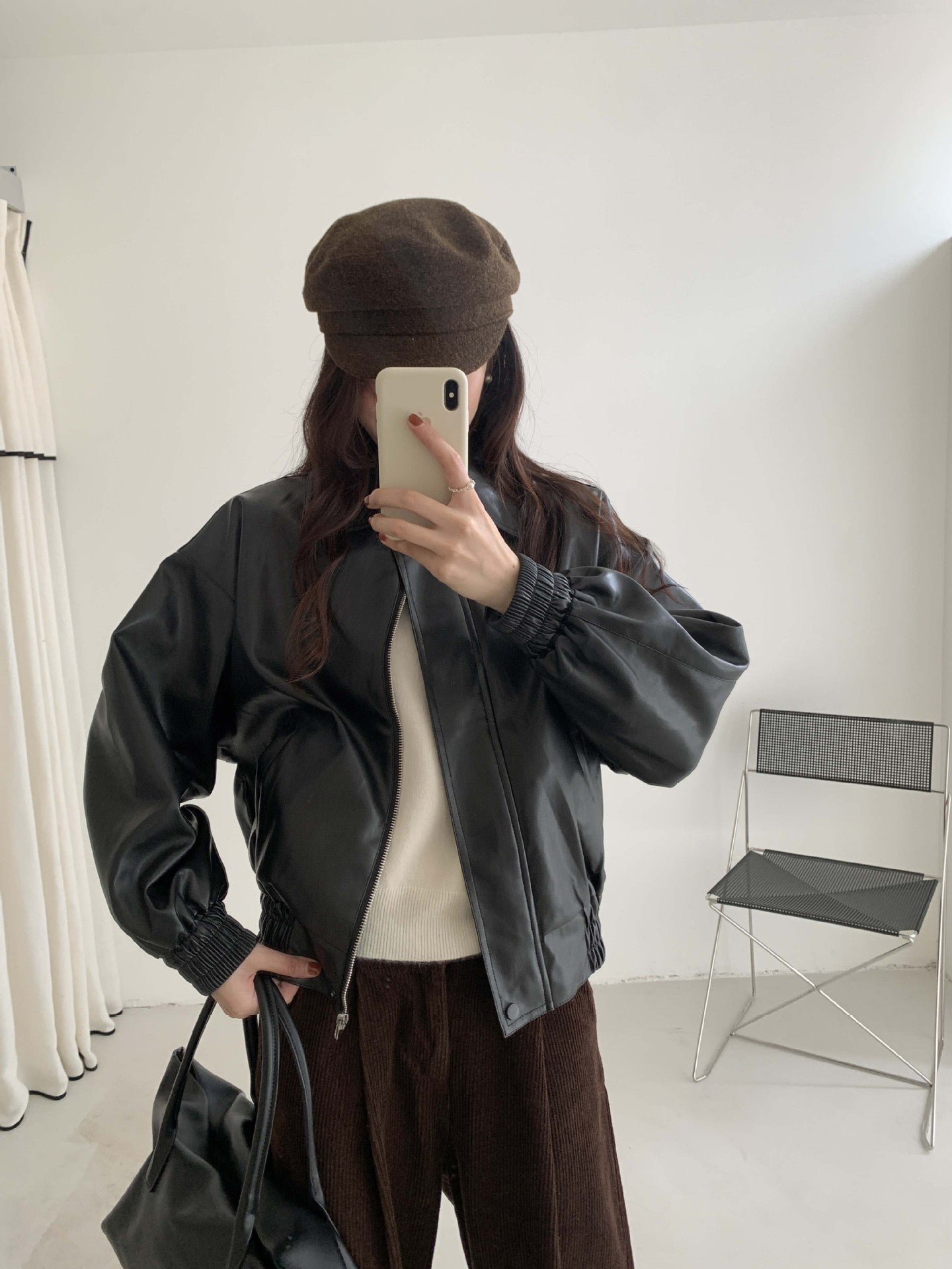 【H5480】實拍復古男友款PU皮外套251109