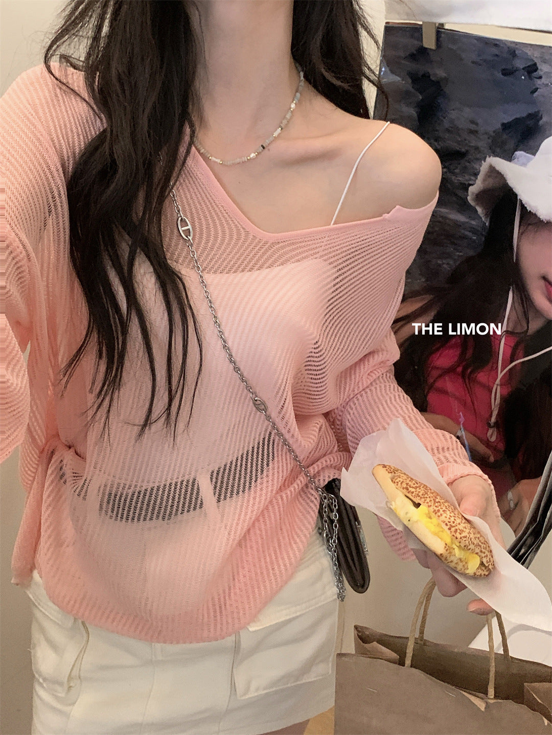【L006830】實拍檸檬夏季鏤空防曬針織罩衫250421