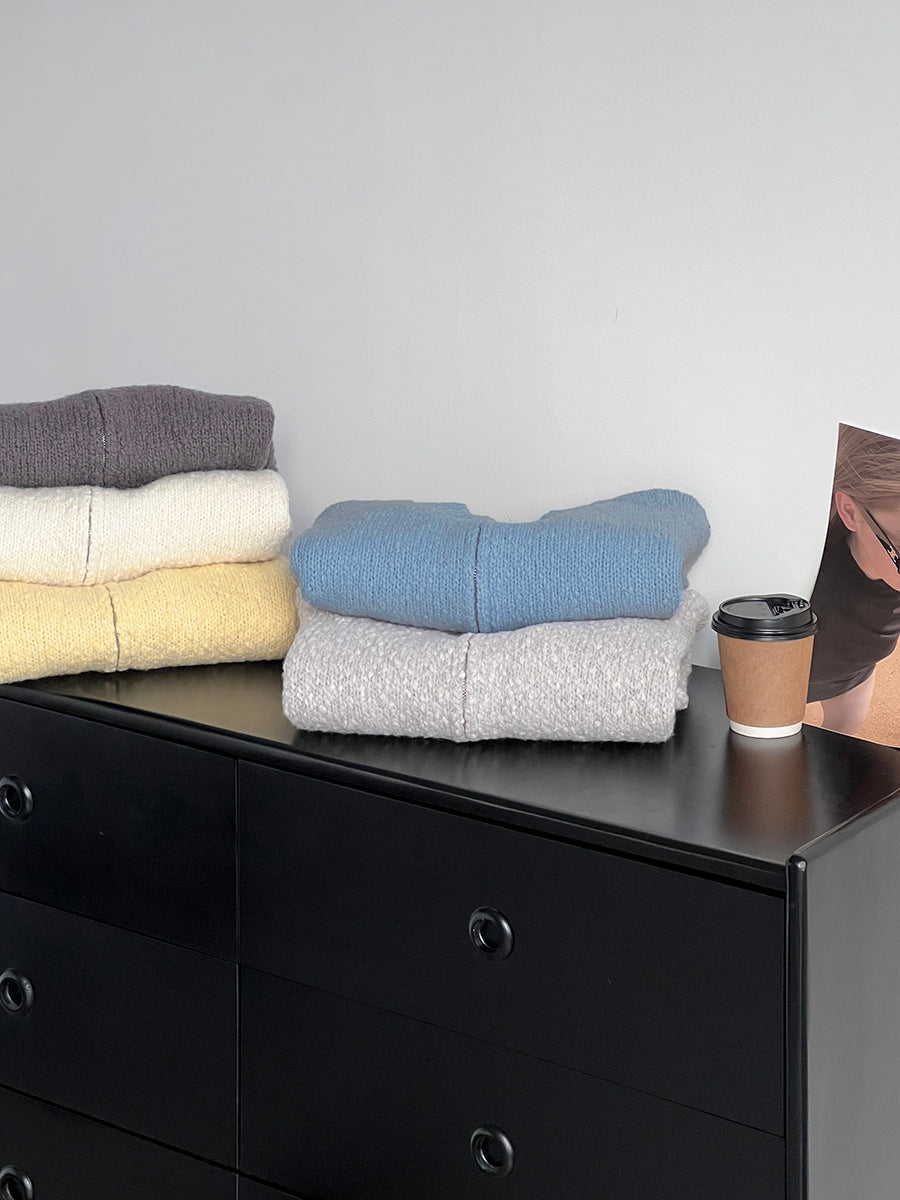 【cimz1386】實拍雙頭拉鍊羊毛保暖針織外套(羊毛34%)251201