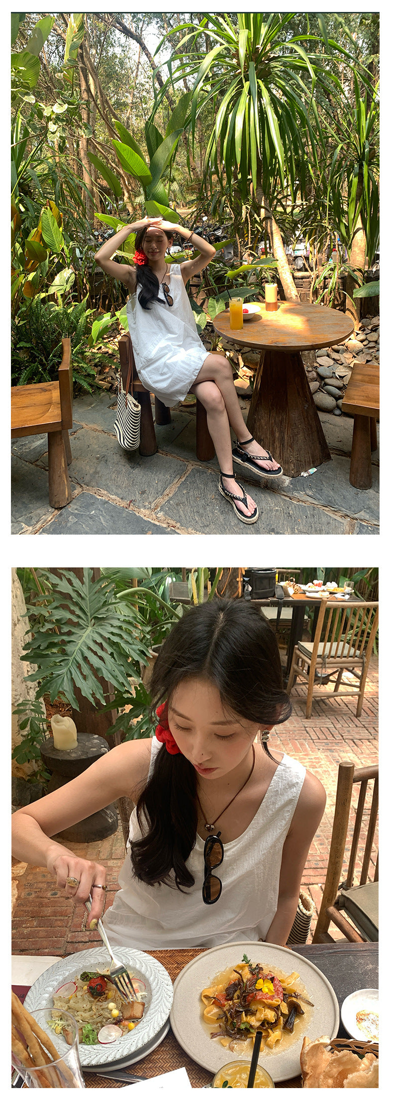 【H5117】實拍夏天休閒簡約雙口袋寬鬆背心洋裝250317