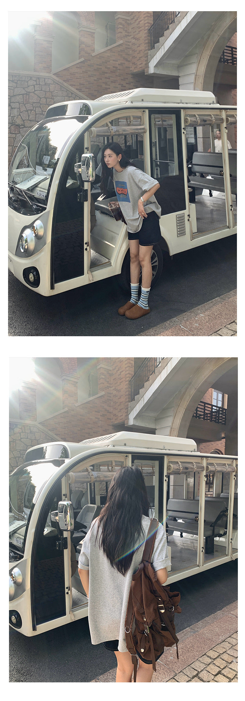【H5211】實拍美式撞色字母印花寬鬆圓領短袖T恤250422