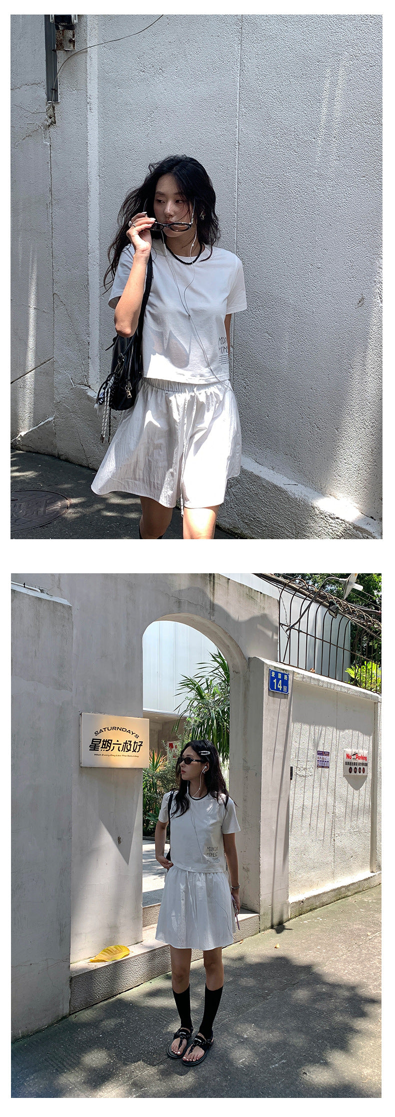 【H5370】實拍夏季棉感印字上衣250715