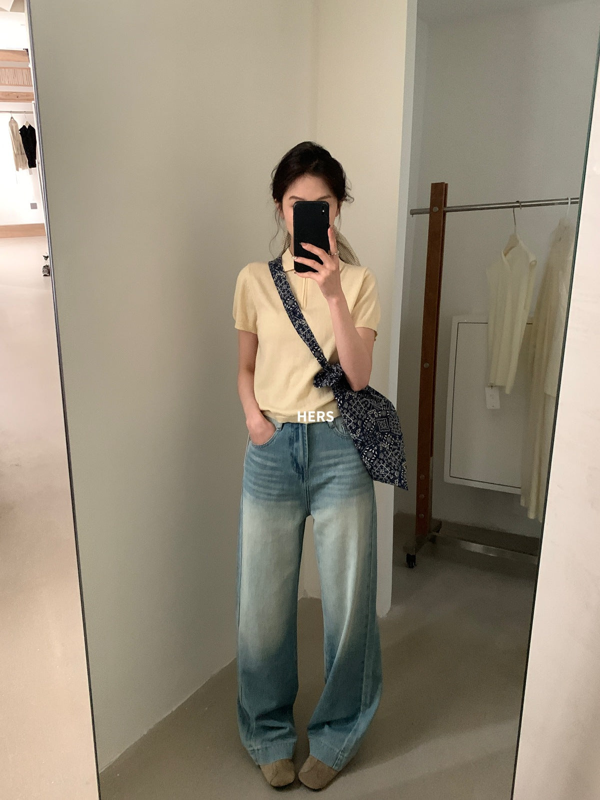 【hers20405】實拍HERS夏季簡約針織polo衫250505