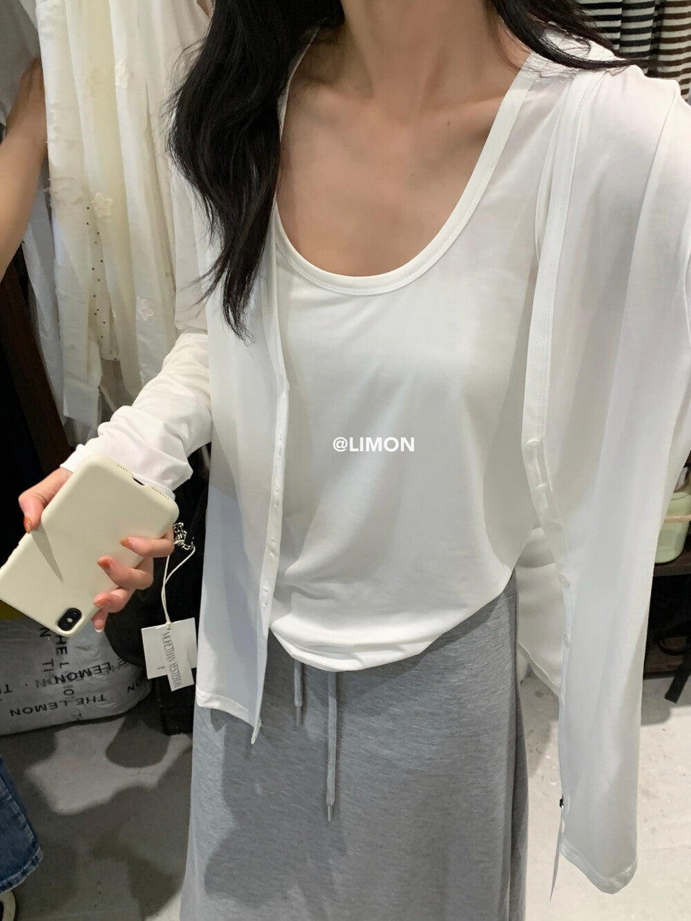 【L9128】實拍檸檬家慵懶鬆弛開衫+舒適休閒背心250901