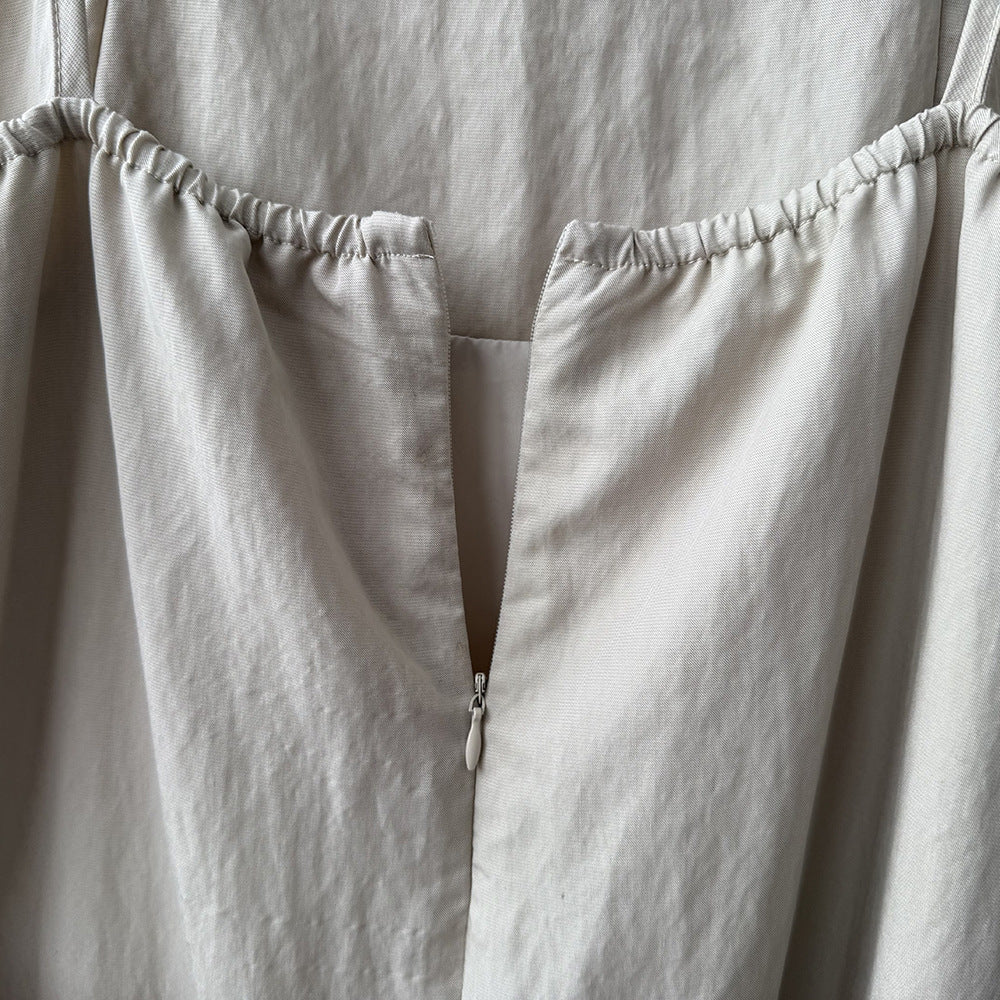 【Y82287】實拍夏季簡約氣質吊帶顯瘦洋裝250501