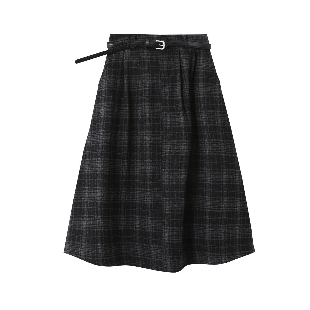 【LD11071】實拍氣質復古格紋毛呢a字裙251209