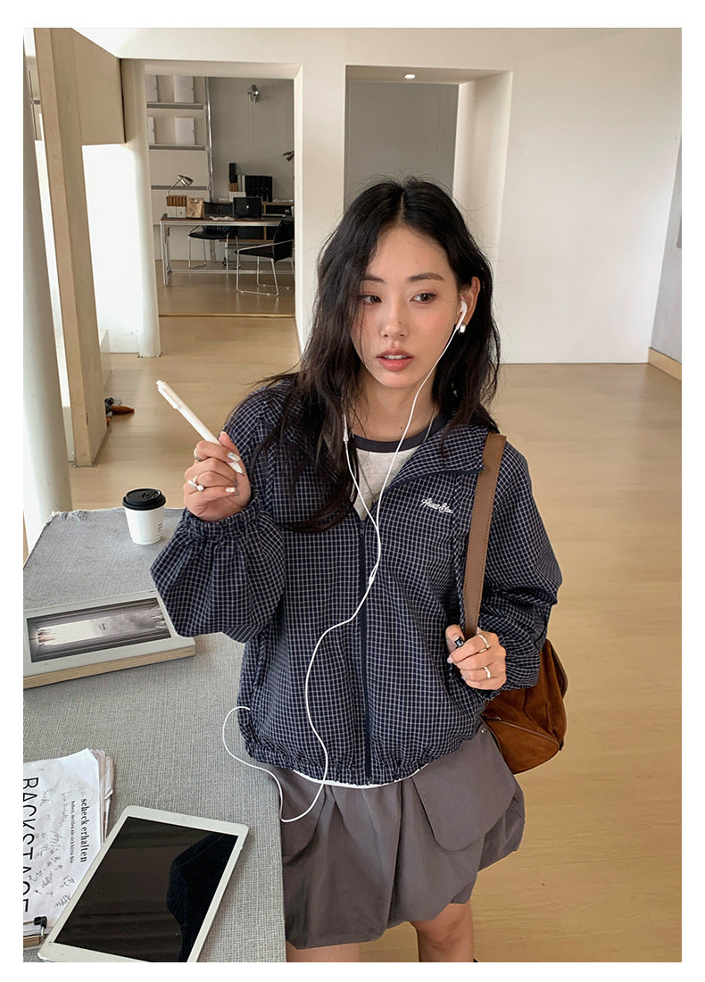 【H5419】實拍韓系美少女工裝褶皺高腰花苞裙250909