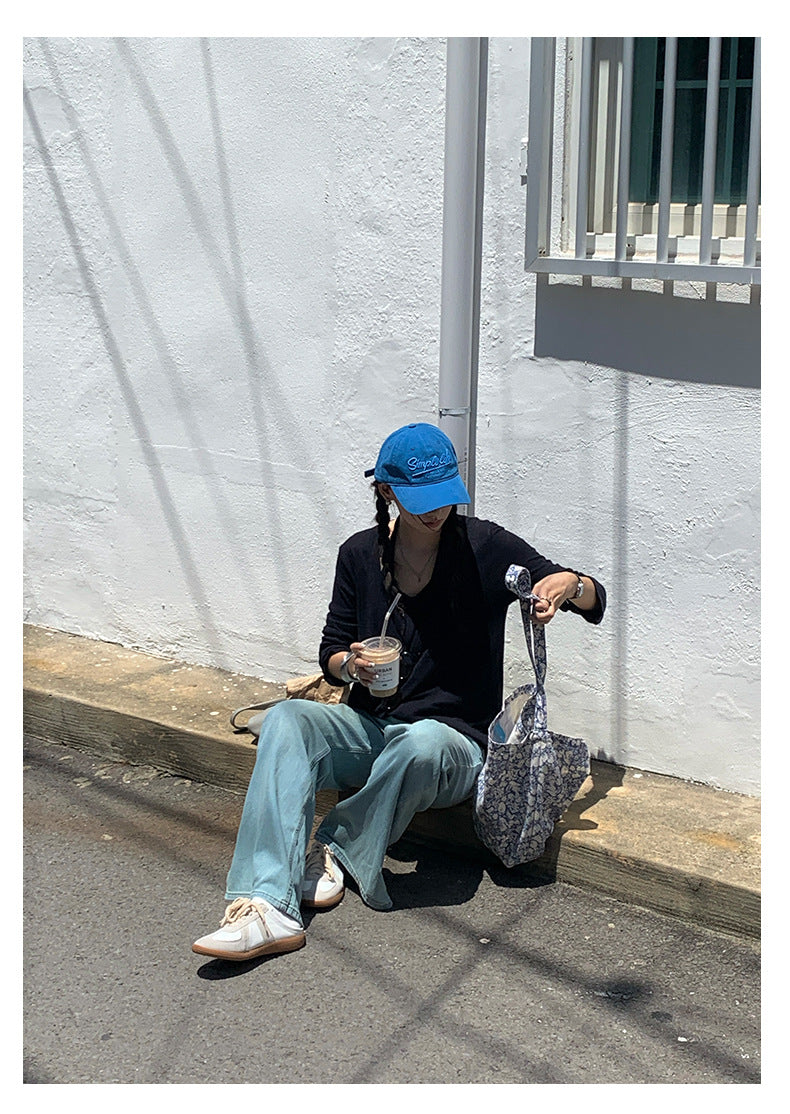【H5380】實拍S~XL時髦高腰顯瘦微鬆貼腿牛仔褲250902