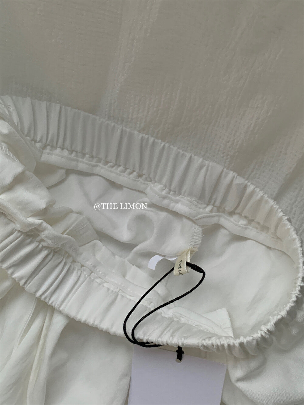 【L8501】實拍檸檬簡約舒適抽繩闊腿褲250414