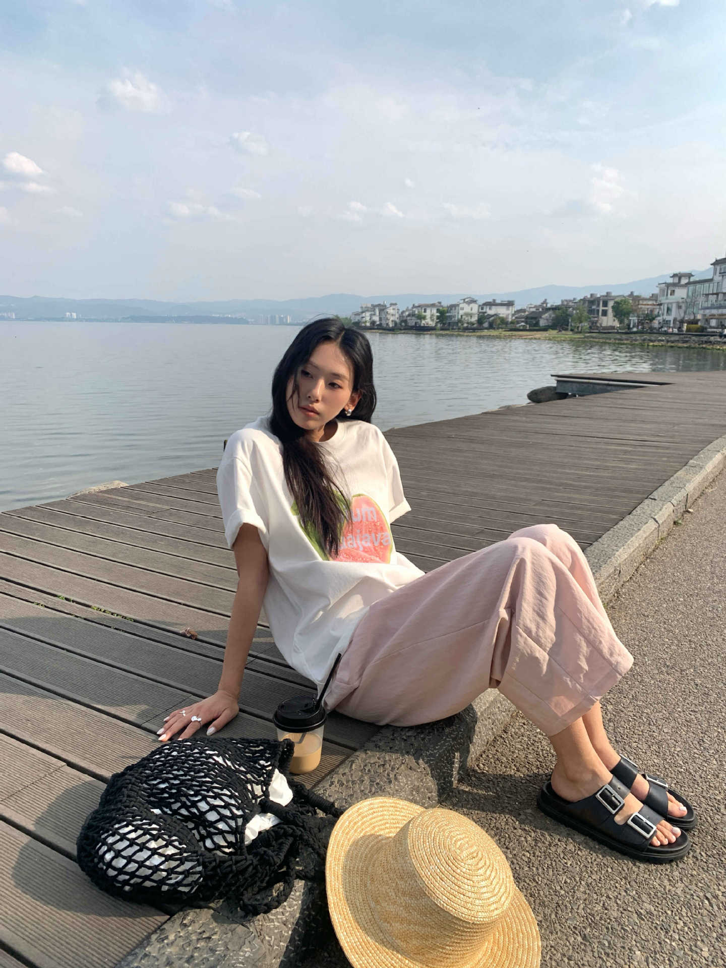 【H5196】實拍夏天超舒服的棉麻褶皺寬鬆闊腿褲250415