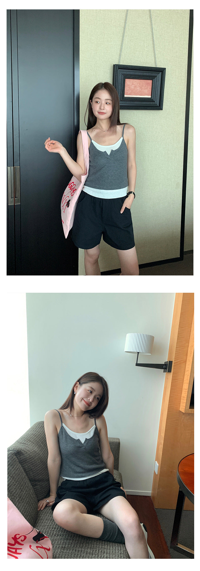 【H5122】實拍夏季熱銷寬鬆闊腿運動休閒褲250317