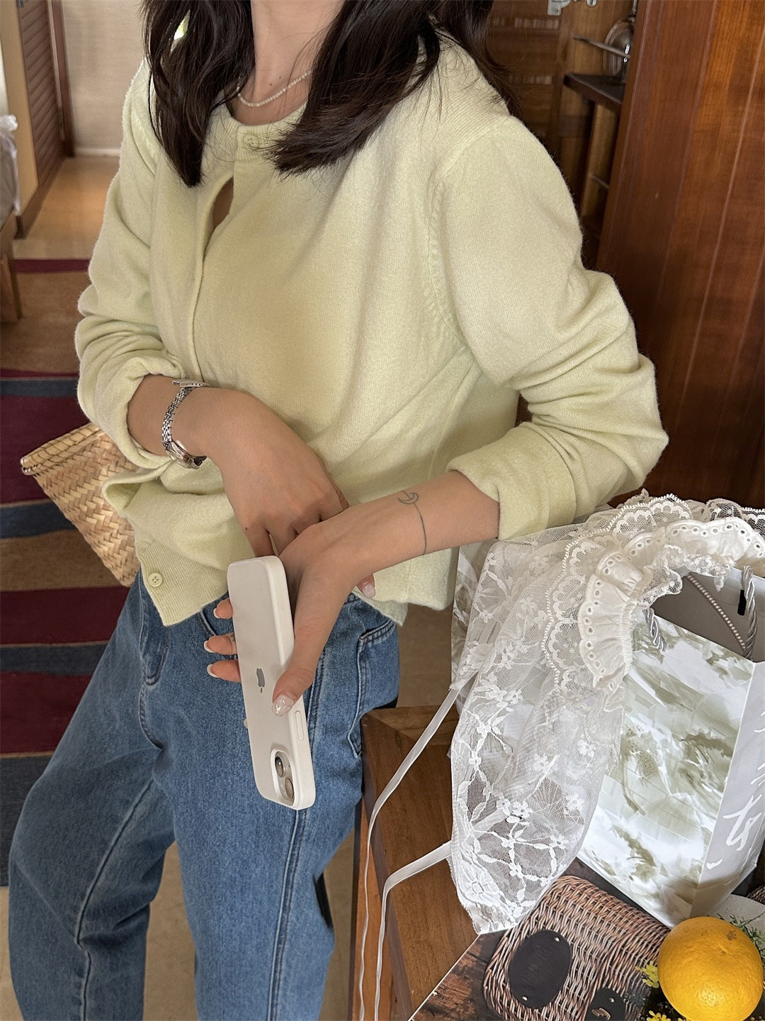 【L006808】實拍檸檬夏季多色針織外套250421